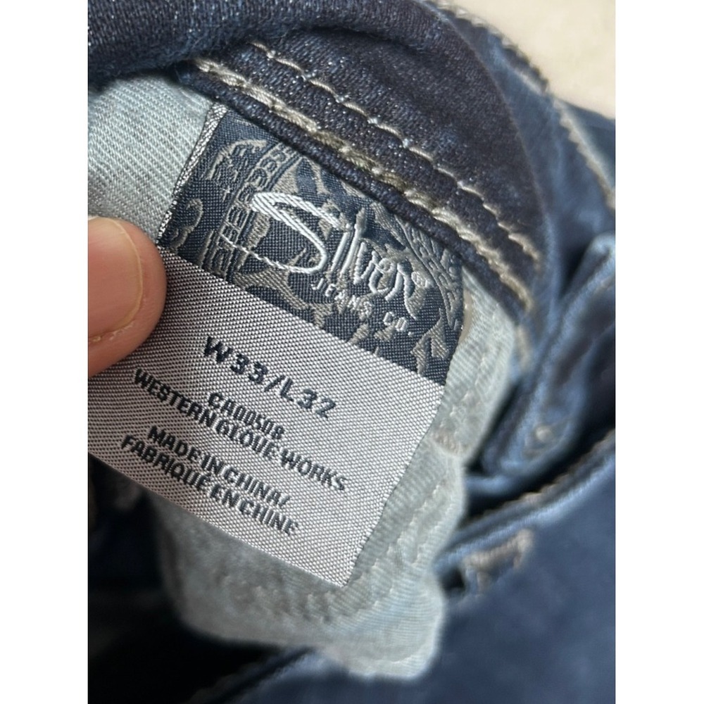 Silver Jeans Co. Women's 28x30 Dark Wash Bootcut Jeans Flap Pocket Stretch Denim - Picture 2 of 12
